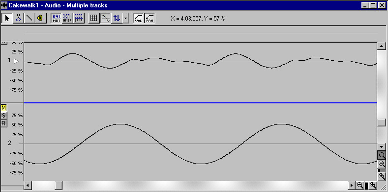 un-bowed G vs sine wave
